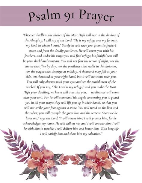 psalm 91 catholic prayer|printable free psalm 91 prayer.